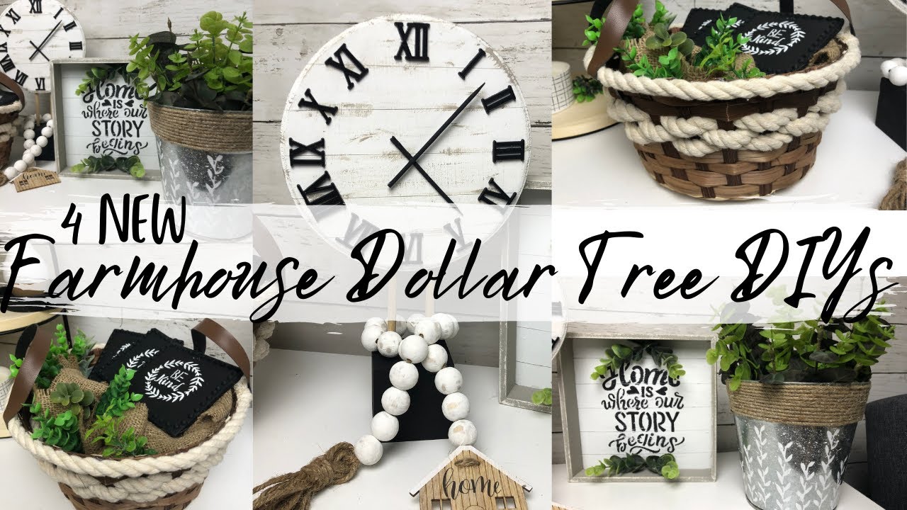 NEW & EASY DIY DOLLAR TREE FARMOUSE HOME DECOR | HIGH END EVERYDAY DECOR | Dollar Tree DIY