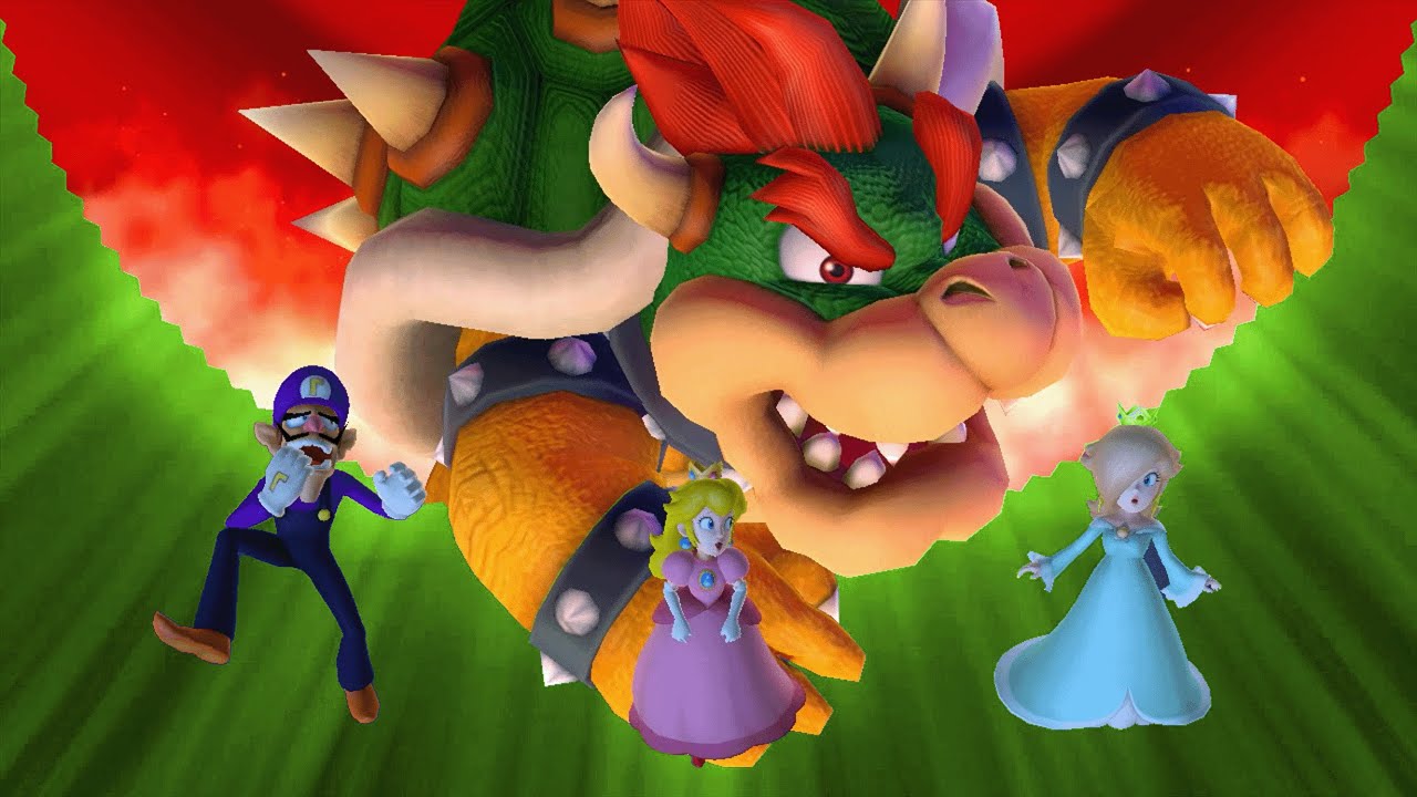 Mario Party 10 - Waluigi vs Mario vs Peach vs Rosalina vs Bowser - Mushroom Park