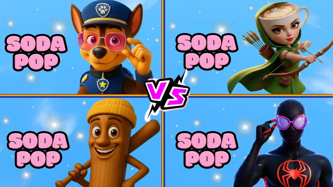 PAW PATROL 🆚 ITALIAN BRAINROT  🆚 TUNG TUNG SAHUR 🆚 SPIDER-MAN x SODA POP 🎶🎵 Who Is Best?
