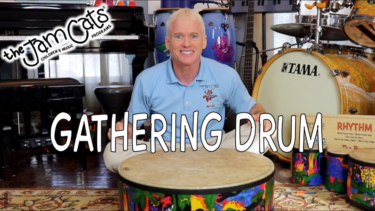 Preschool Music Class - Gathering Drum - Music Instruments #22 | The Jam Cats Music | Kids Songs