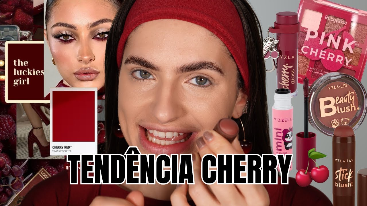 CHERRY MAKEUP tutorial  - TEND&Ecirc;NCIA 2025 🍒🍷