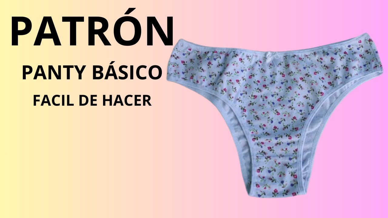 PATRON PANTY BASICO DE DAMA  FACIL DE HACER