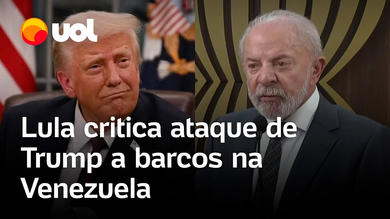 Lula critica ataques de Trump a embarcações: 'Um chefe de Estado não está aí para matar pessoas'