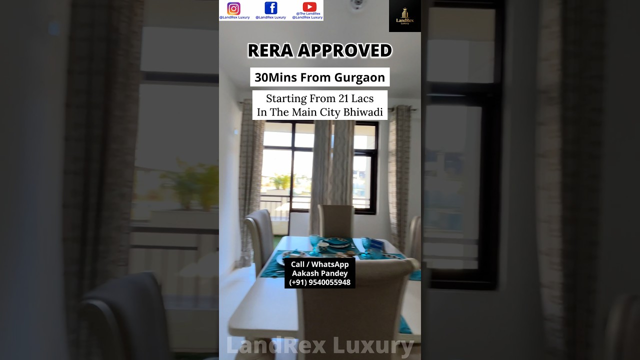 Ready To Move 1BHK & 2BHK Apartments In Bhiwadi Near Gurgaon | RERA Approved | 90% Loan