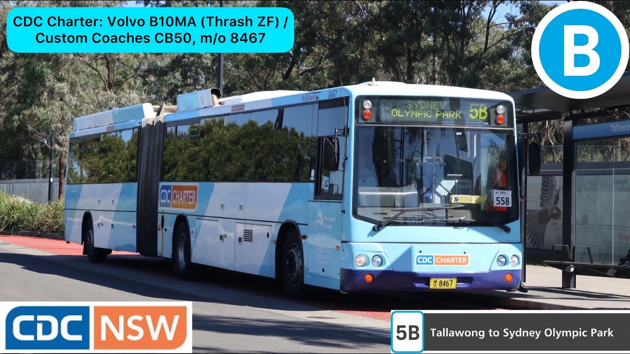 CDC Charter: Volvo B10MA (Thrash ZF) / Custom Coaches CB50, m/o 8467