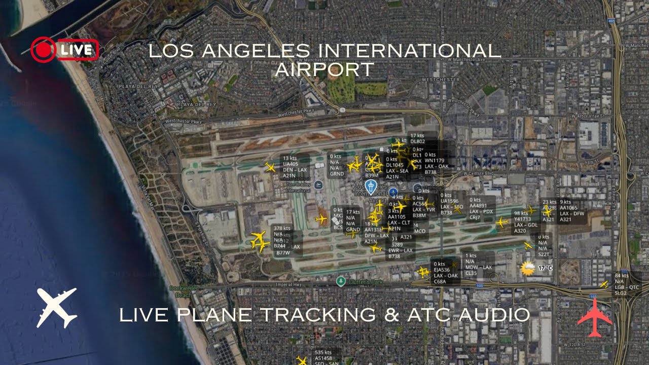🔴 LIVE: (LAX) Los Angeles International Airport Plane Tracking & ATC audio