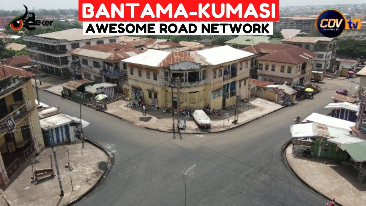 AWESOME ROAD NETWORKS at BANTAMA in Kumasi | Ashanti Region | DRONE view | Ghana.