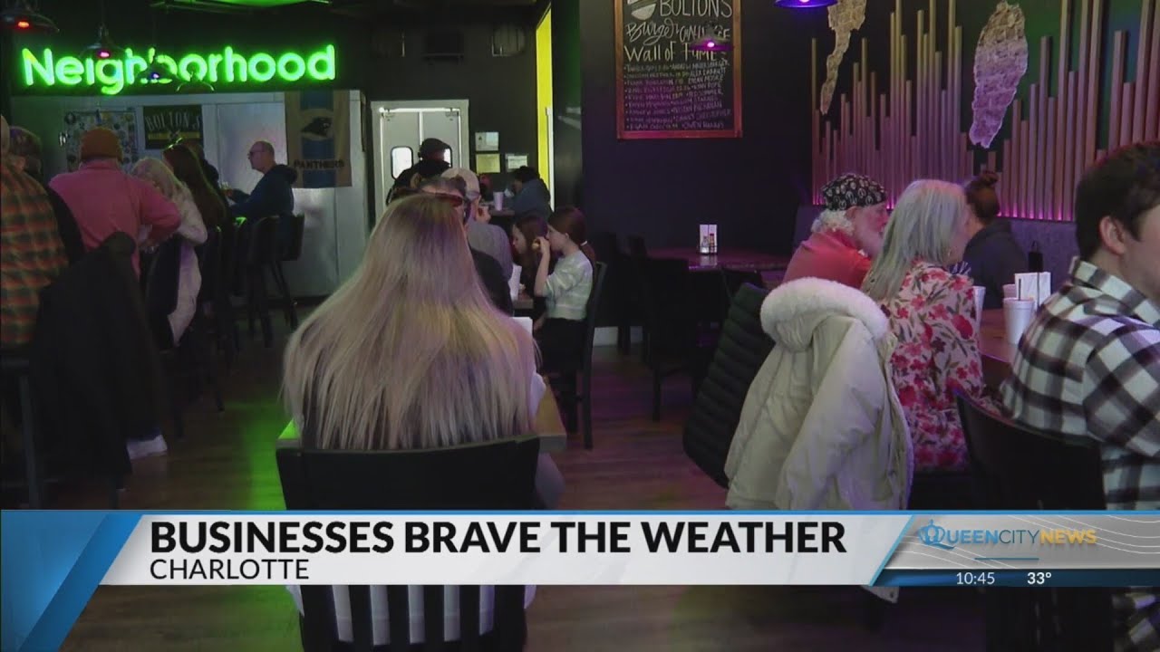 Charlotte businesses braved the elements during winter storm