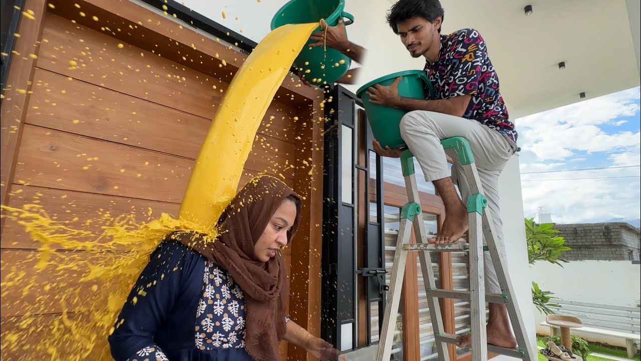 a REVENGE..!! making PAMI BATH in PAINT..😂🤣