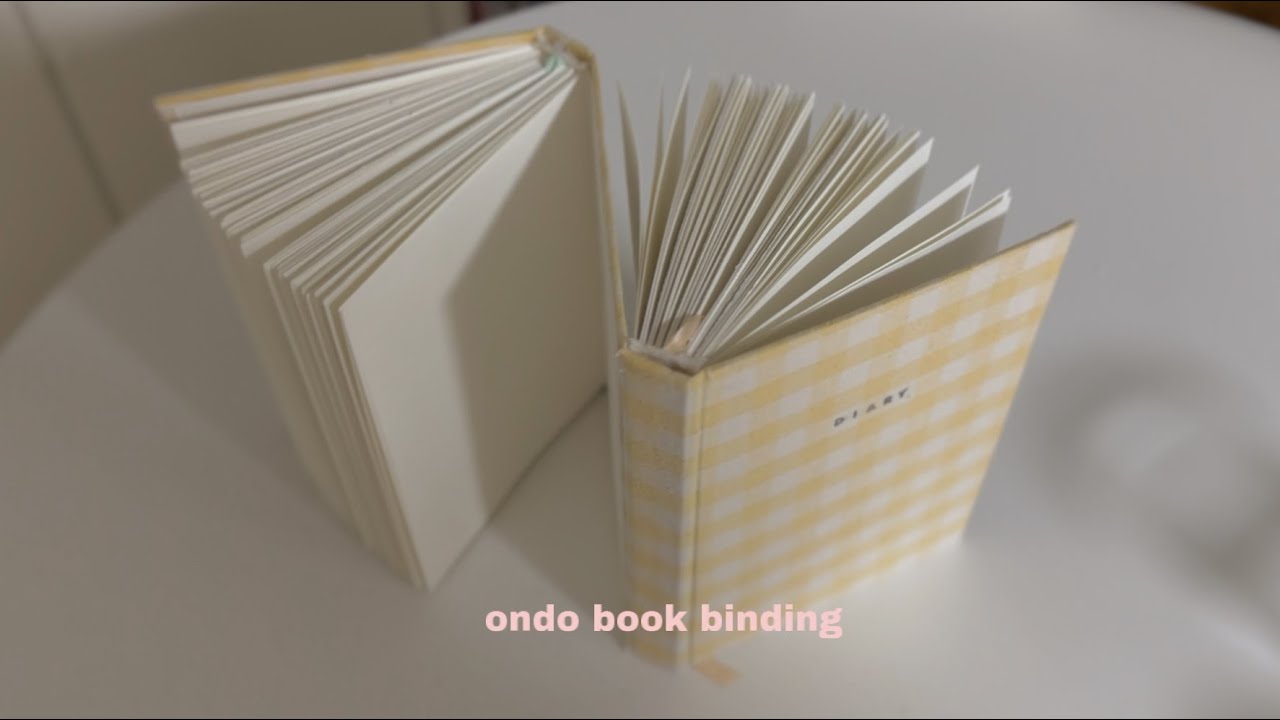 NO BGM)양쪽에서 열리는 다이어리 만들기 영상4(asmr같은..잠오는 영상)double sided book binding