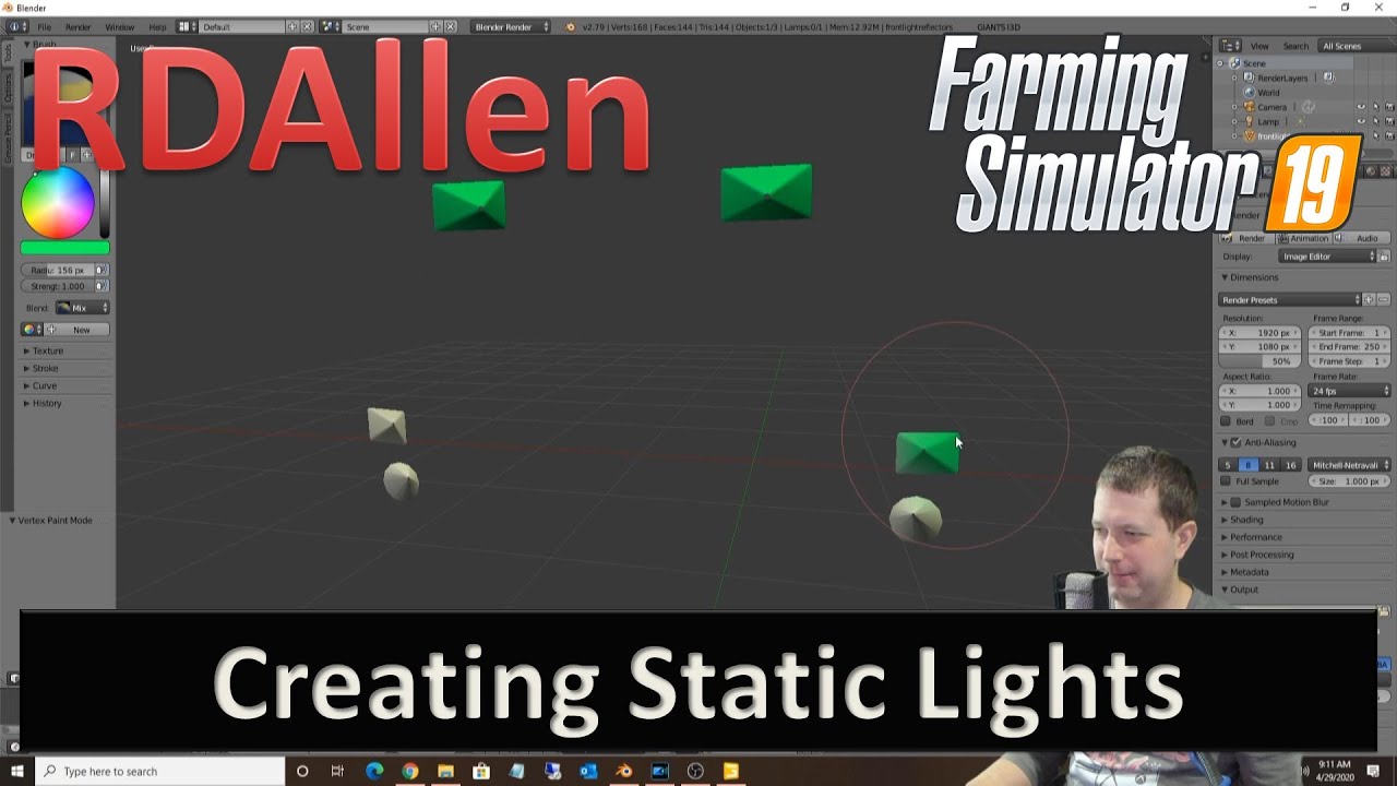 Creating Light Static Light Shader and Vertex Painting | How to Mod | Farming Simulator 19
