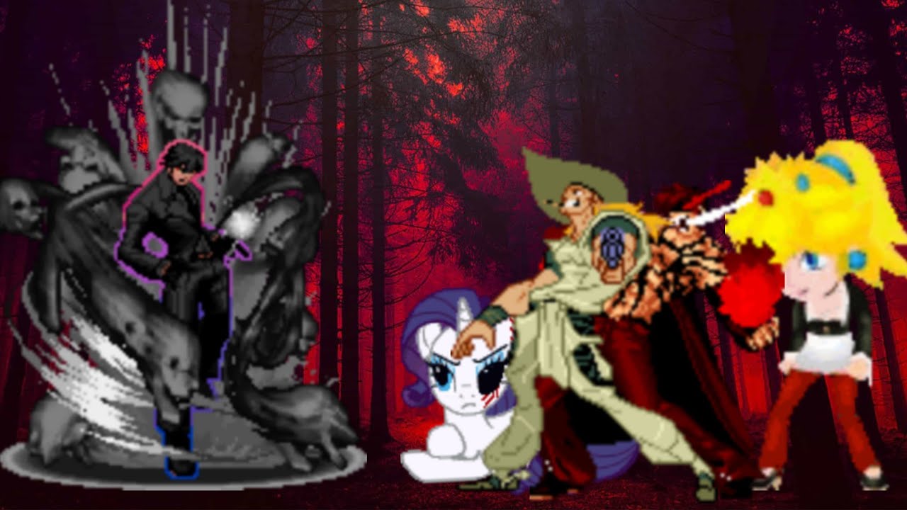 Kof Mugen 98UM | Demon Ghost Vs Lil Miss Rarity,Peach Yagami,Hol Butt King Funtimes & Demon Yagami