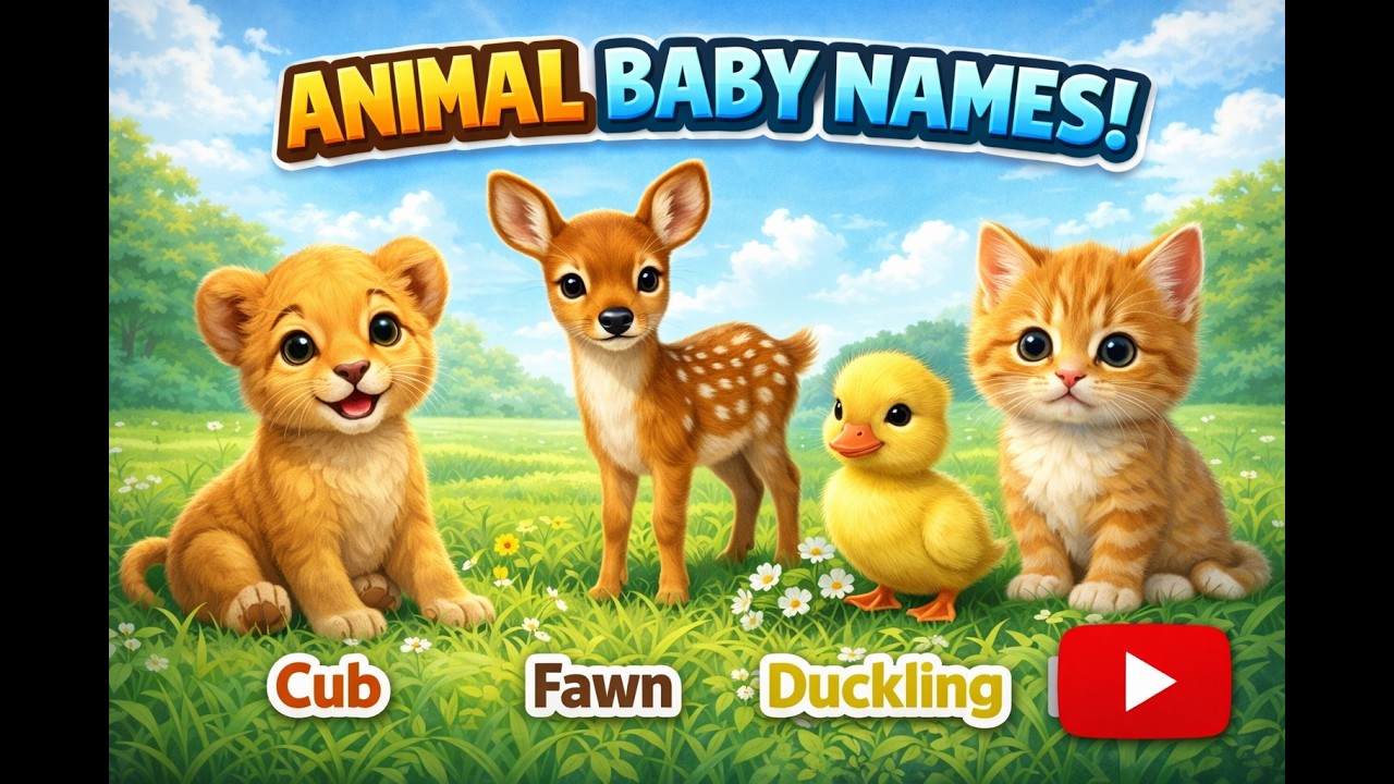 Animals and Their Babies | Cute Animal Names @KiddoKittens