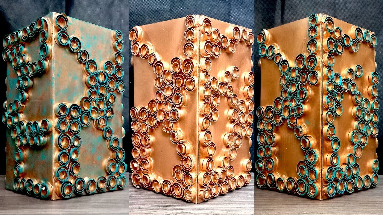 Flower Vase DIY | Cardboard Flower Vase | Best out of waste craft idea | Tissue paper roll craft