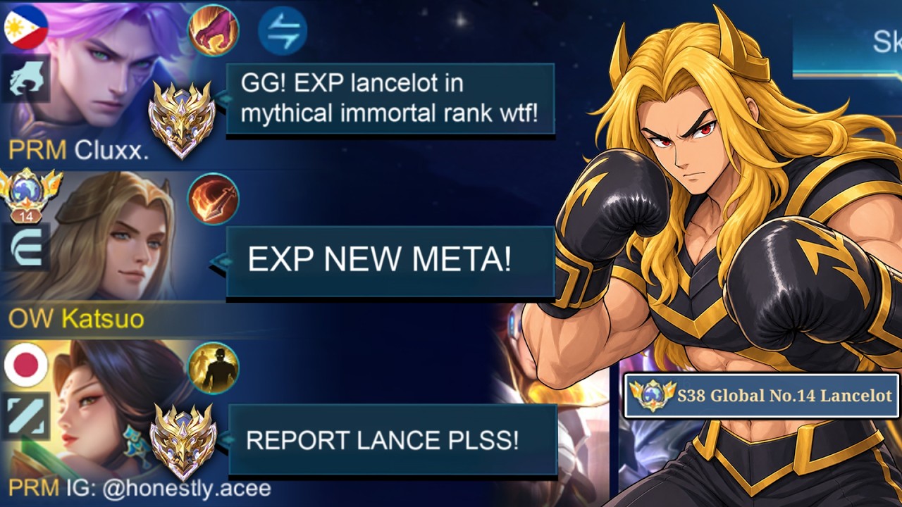 I PLAYED EXP LANE LANCELOT IN IMMORTAL RANK 270+ STARS AND THEN THIS HAPPEN... -  MLBB