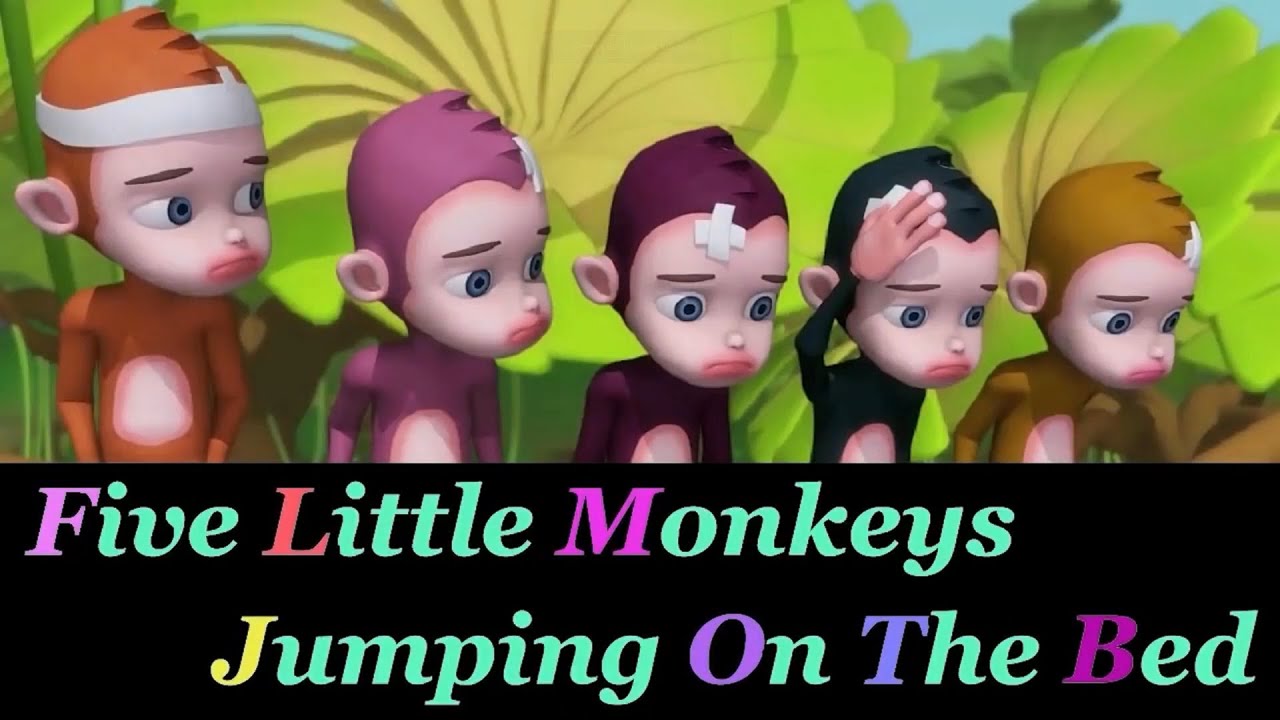 Children Nursery Rhyme | Five Little Monkeys Jumping On The Bed | Chitti TV