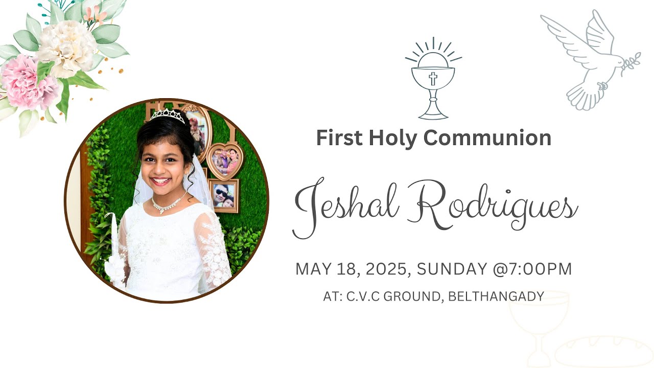 First Holy Communion of Jeshal Rodrigues | Live Stream