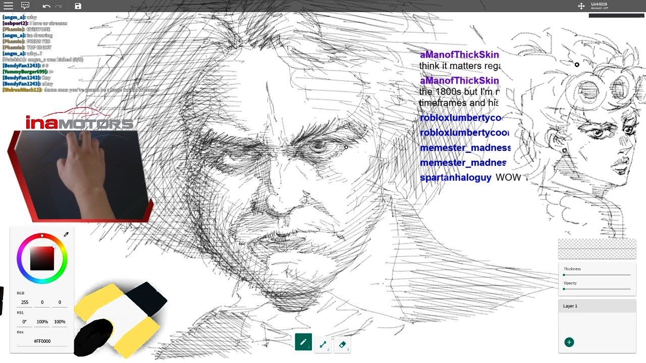 beethoven (and giorno) mouse art | free draw 2 stream