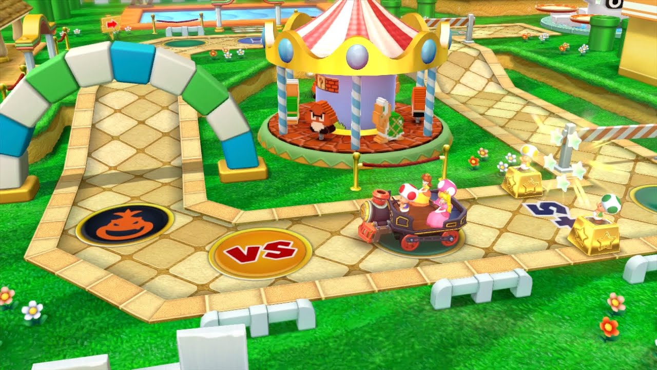 Mario Party 10 Mario Party #699 Toad vs Peach vs Toadette vs Daisy Mushroom Park Master Difficulty