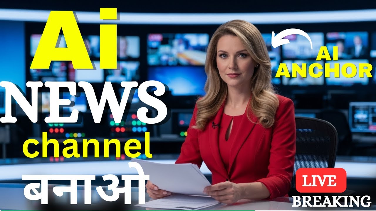 How to Create AI News Channel Videos | Step-by-Step Tutorial in Hindi | Make AI Anchor Video Easily