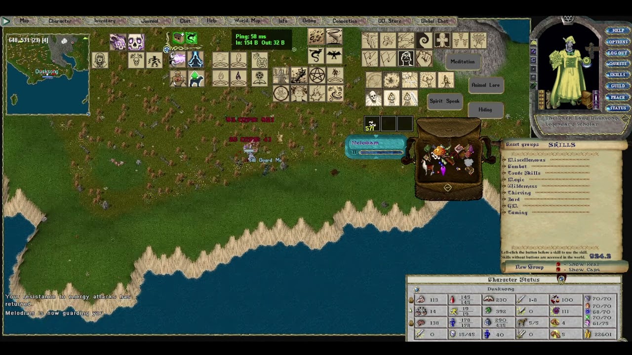 UO Alive: Necromancer Tamer Easy Gold Farm - Kitsune Woods
