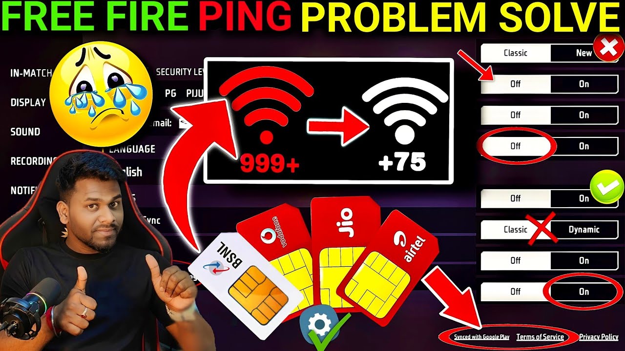 FREE FIRE NETWORK ISSUE SOLVE//FREE FIRE PING PROBLEM SOLVE//NORMAL PING NOT WORKING PG GAMER PIJUSH