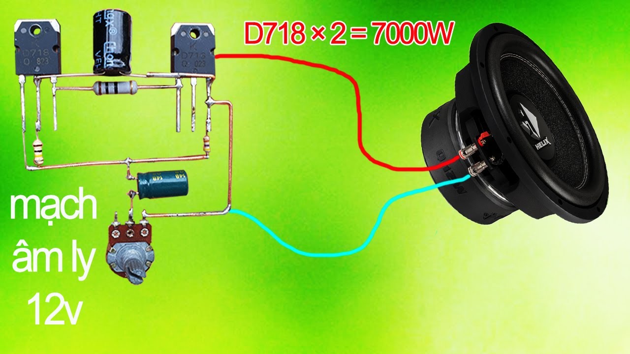 Mạch khuếch đại âm thanh | Chế mạch khuếch đại âm thanh d718 | Sáng tạo hay mỗi ngày