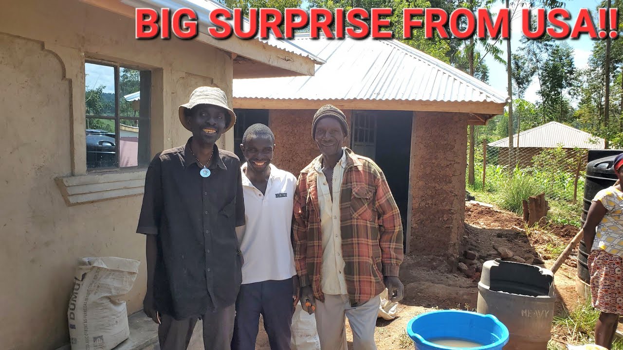 DAY 3 PLASTERING MAMA OBAMA CHARITY KITCHEN WITH SPECIAL GIFT FROM USA!!#charity in #africa