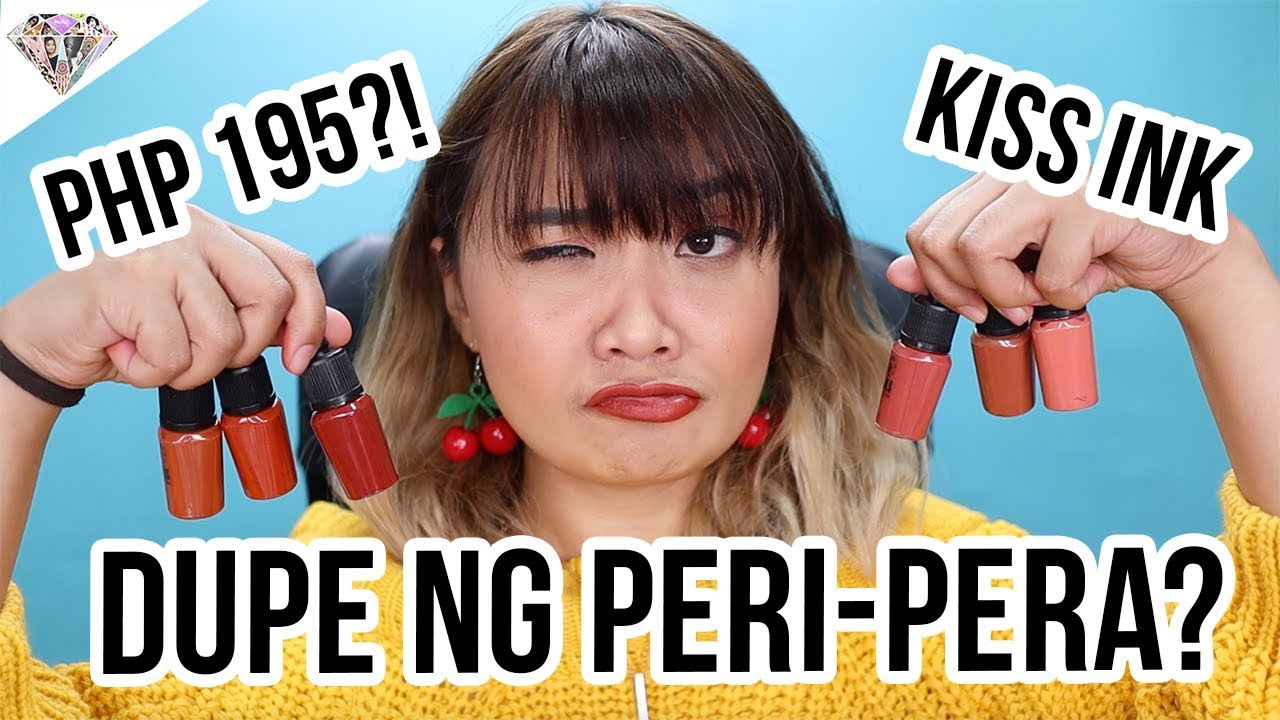 PHP 195 DUPE DAW NG PERIPERA INK VELVET?! | LUNA ORGANICS KISS INK REVIEW + WEAR TEST