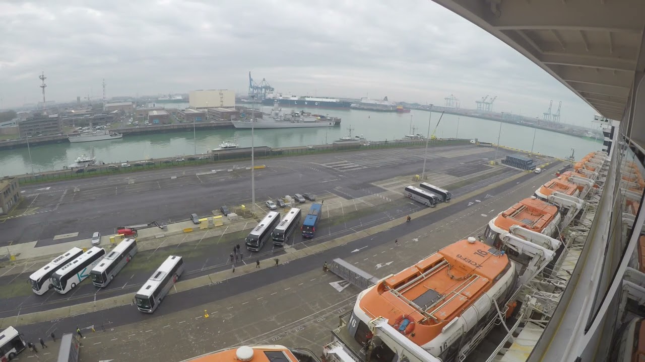 Cunard Queen Mary 2 Southampton to Bruges 2019 Part 2  Time lapse