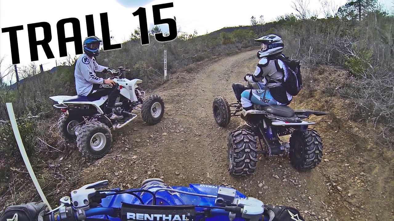 YFZ 450, Raptor 700, LTZ 400 ATV Adventure Riding on Trail 15