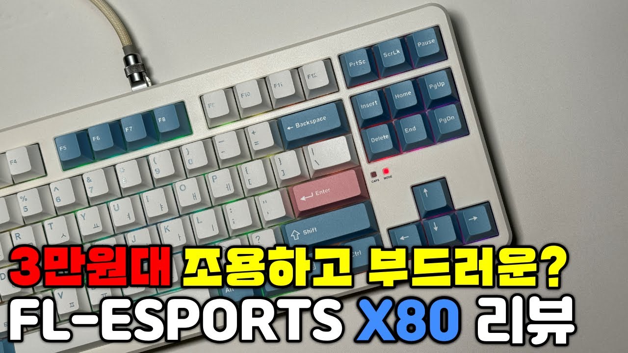 [구독자 이벤트🎁] 3만원대 가성비 최강 조용하고 부드러운 FL-ESPORTS X80 키보드 리뷰!