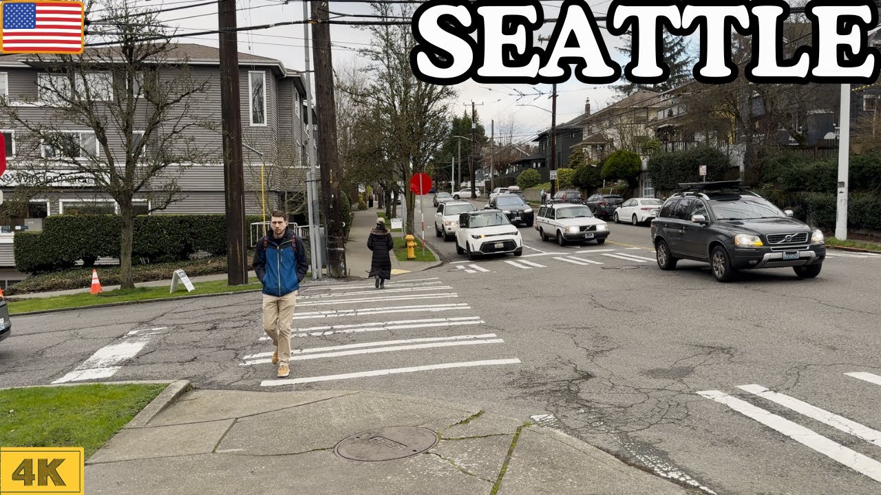 🇺🇸 HEARTBEAT OF SEATTLE No Talking Walking Tour in Queen Anne 🎧  Silent 4K 60fps Walk  🇺🇸 