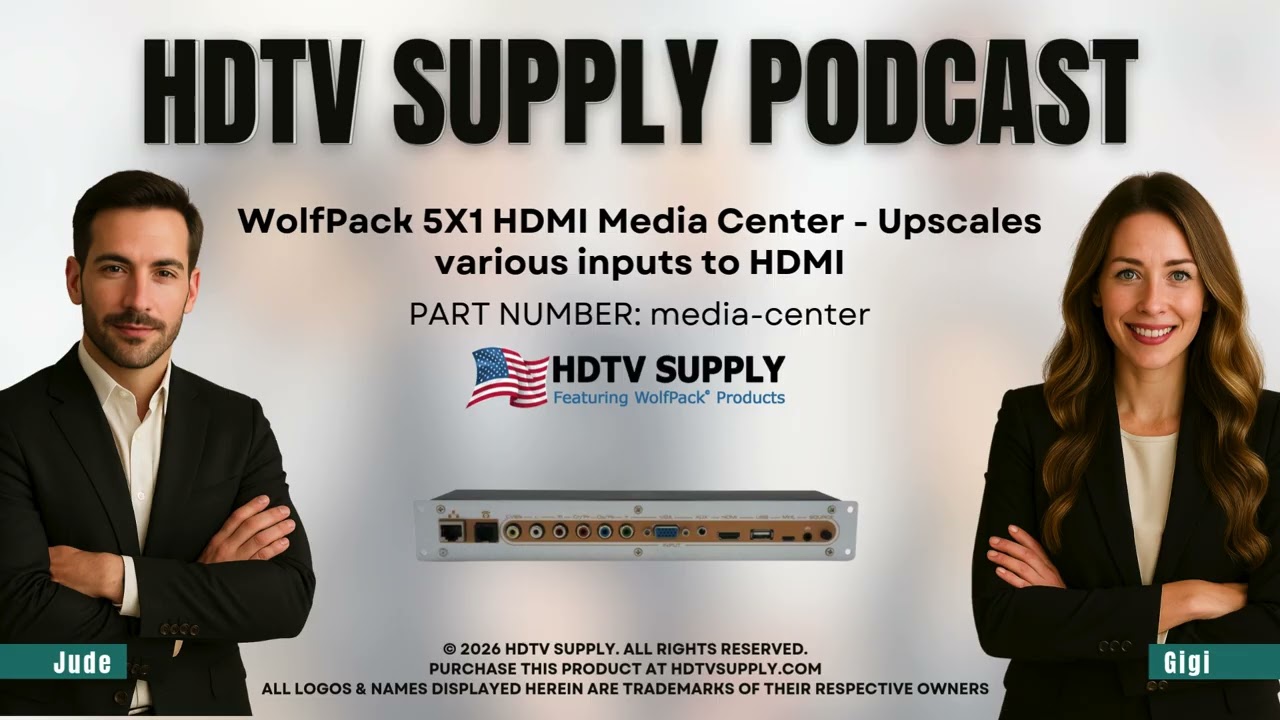 WolfPack 5X1 HDMI Media Center - Upscales various inputs to HDMI