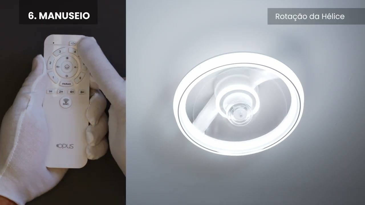 Instalação e configuração AIR RING | Plafon e Ventilador Orbital - Opus Led