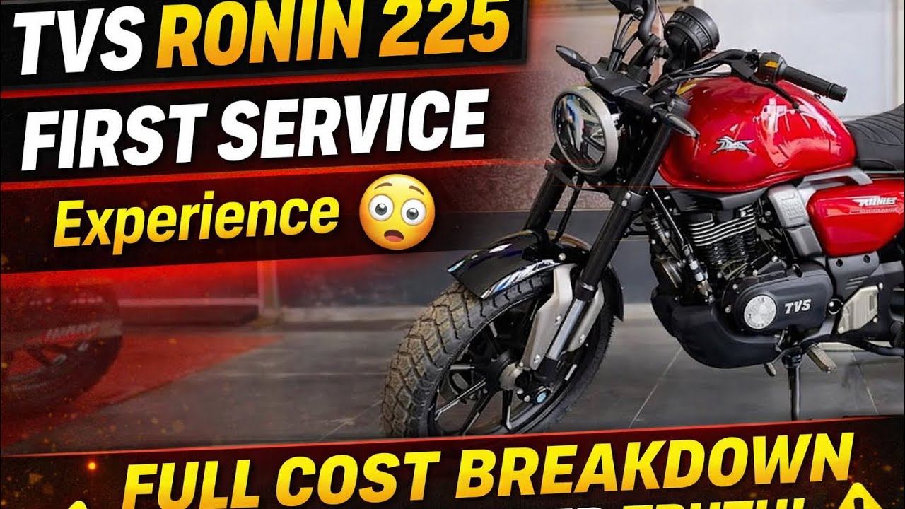 TVS Ronin 225 FIRST SERVICE Experience 😳 | Full Cost Breakdown + Service Center Reality!