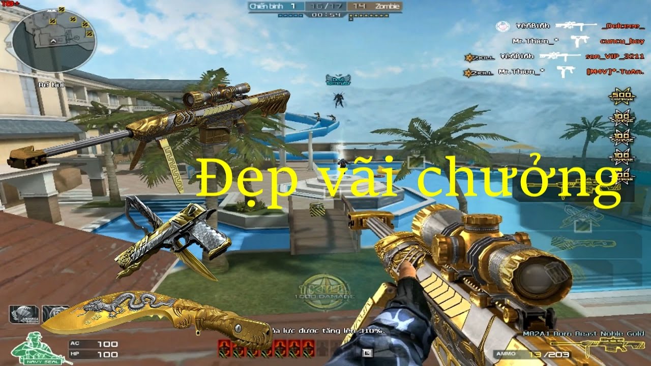 [ B&igrave;nh Luận CF ] Full set Noble Gold - Tiền Zombie v4