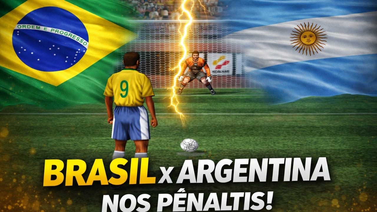 BRASIL x ARGENTINA DECIDIDO NOS PÊNALTIS! 😱 PES 1 PS2