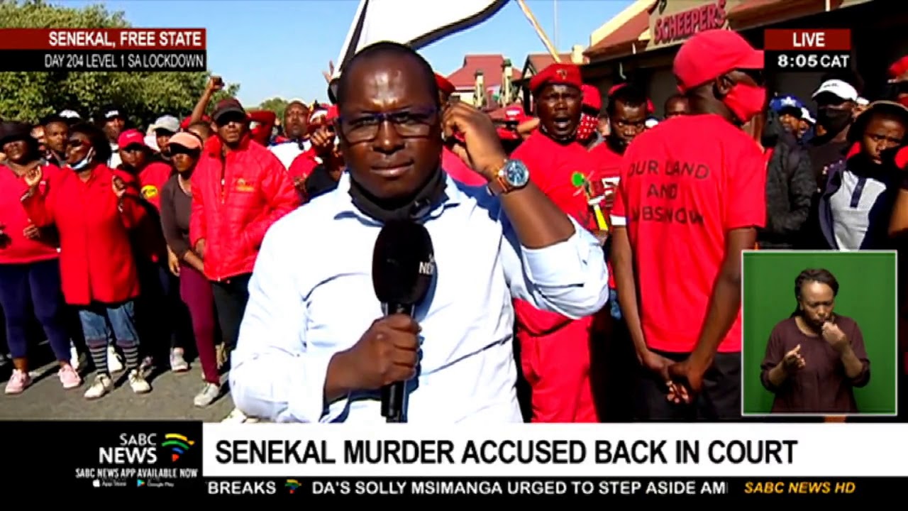 EFF members have arrived outside the Senekal Magistrates Court