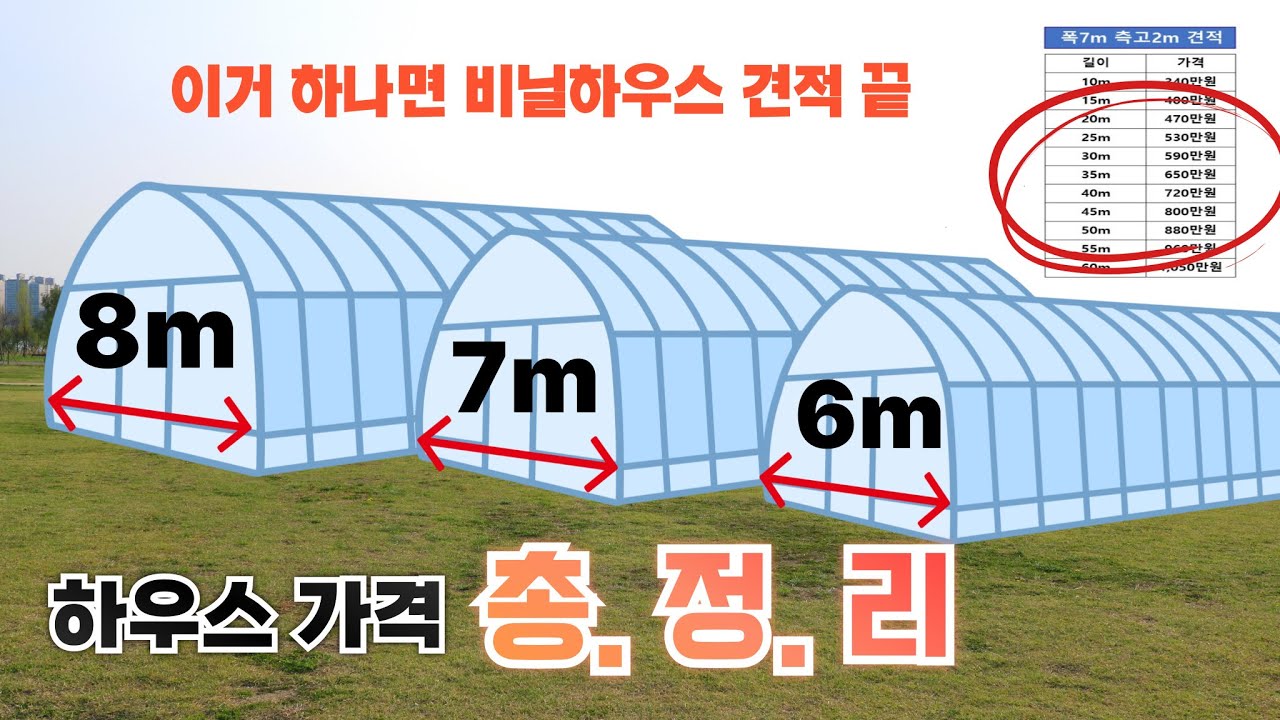 [견적 끝판왕] 이거 하나로 비닐하우스 가격 정리끝