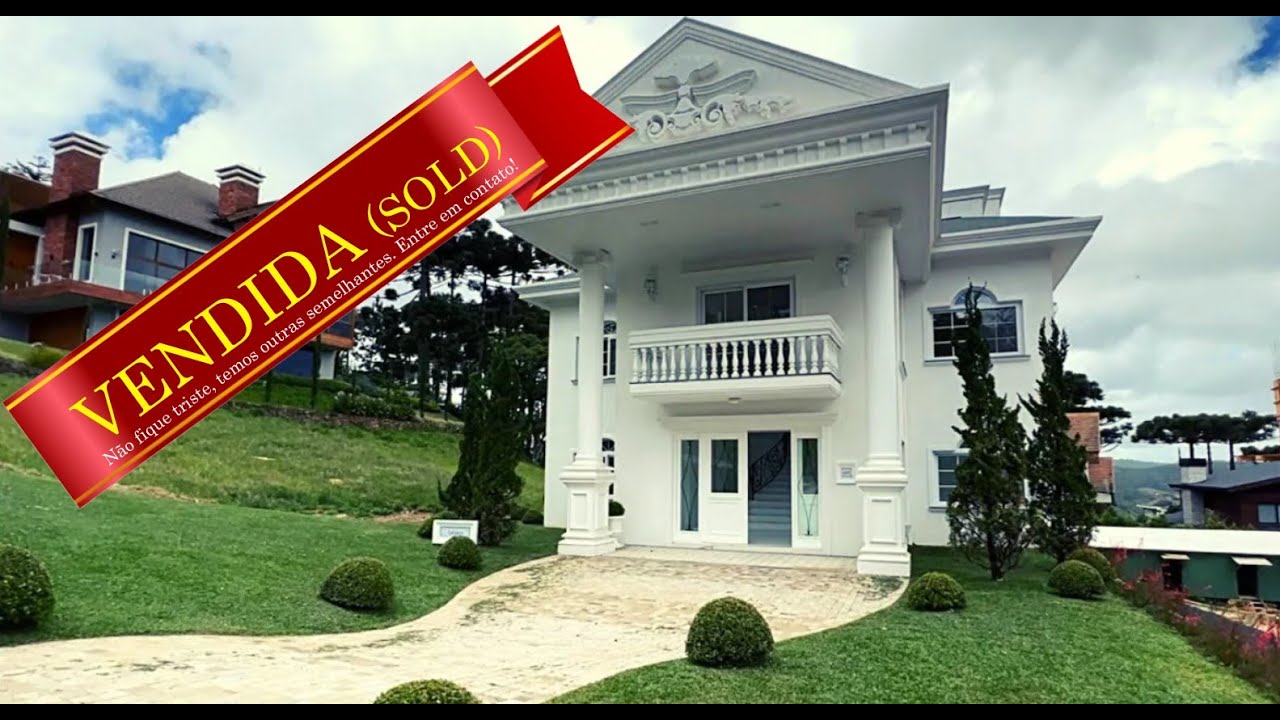 CASA com Arquitetura Neoclássica, três Andares com Adega no ASPEN MOUNTAIN em GRAMADO, Serra Gaúcha.