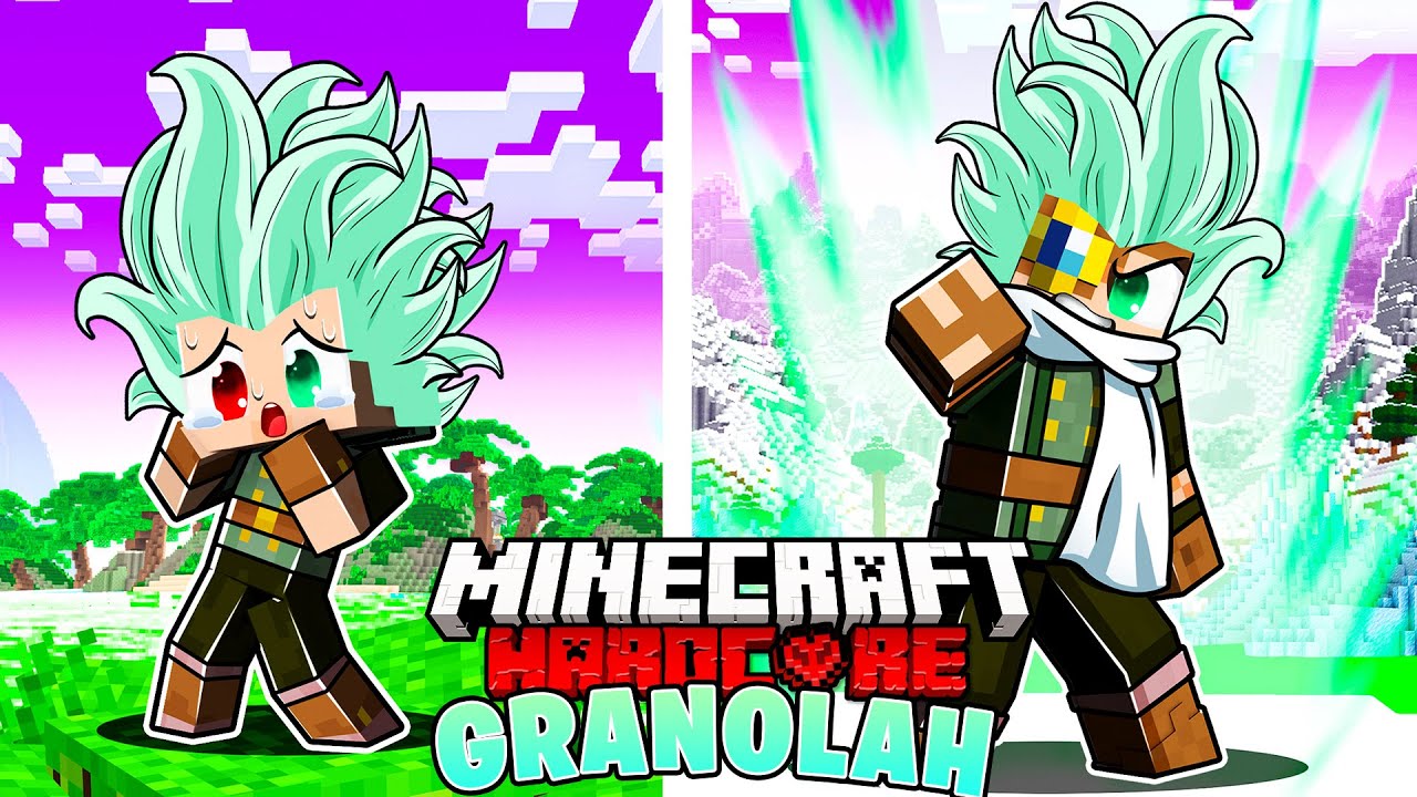 I Survived 24 HOURS as GRANOLAH in Hardcore MINECRAFT!