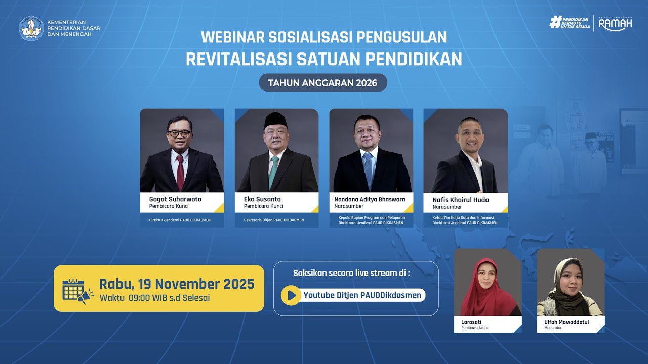 [WEBINAR] Revitalisasi Satuan Pendidikan dan Digitalisasi Pembelajaran Tahun Anggaran 2026