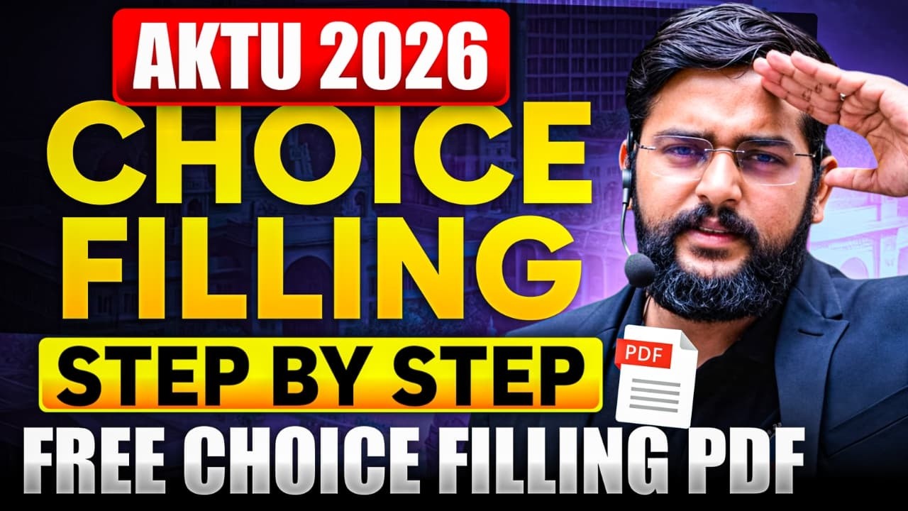 AKTU Choice Filling 2026 Step by Step | FREE PDF | Live Guidance by Sandeep Vishwakarma (IITG)