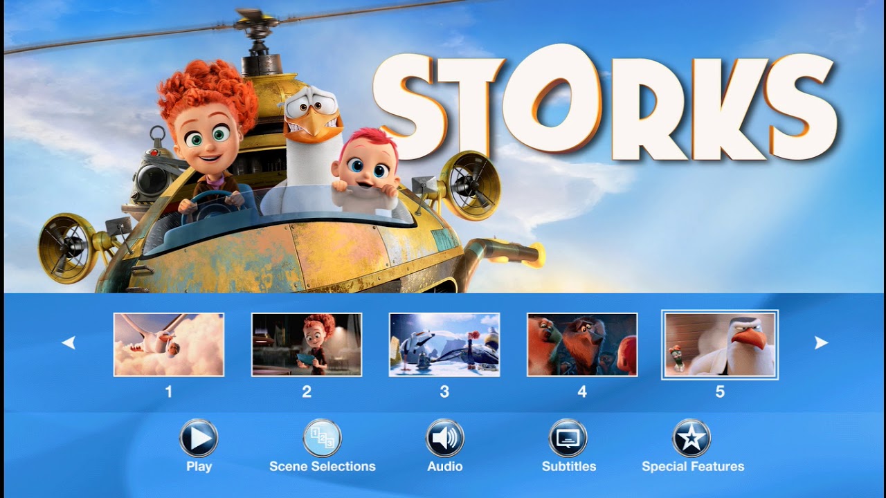 Storks 2016 Blu-ray Menu Walkthrough