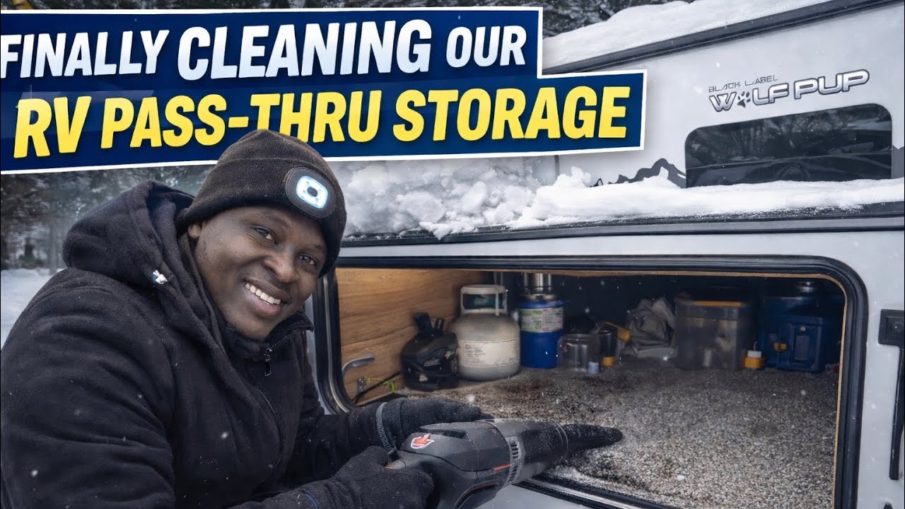 Finally Cleaning Our Used RV Pass-Thru Storage (Winter RV Maintenance) | Seesii Impact Wrench Review