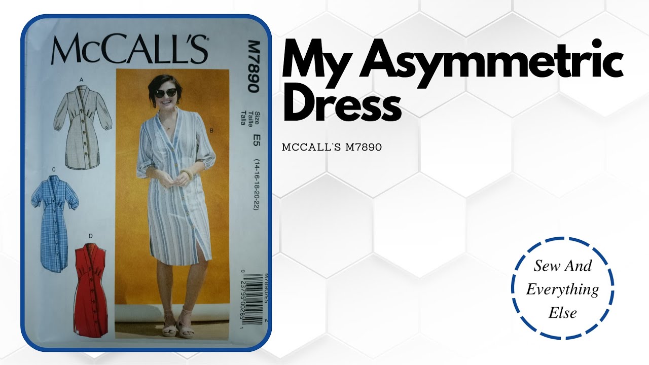 My Asymmetric Dress - McCalls Sewing Pattern Review M7890