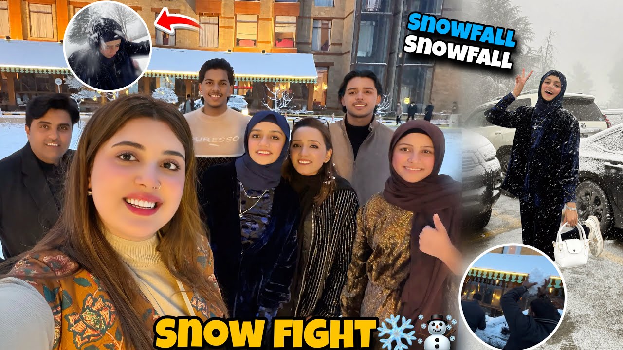 Sab Ne Snow Fight Shuru Kar Di ❄️☃️ || Mujhe Snow Se Bohat Mara 😂 || New Year Start 🎉