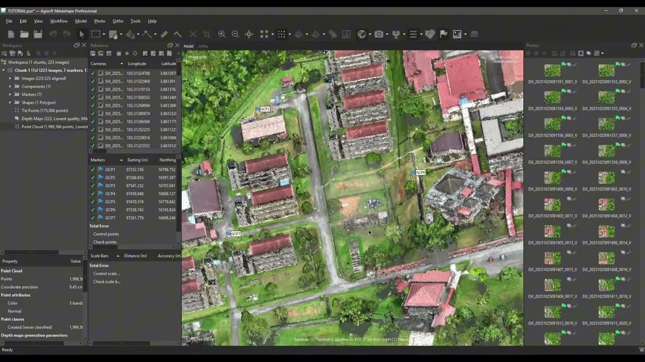 Proses Data Imej UAV Menggunakan Agisoft Metashape (Orthomosaic)