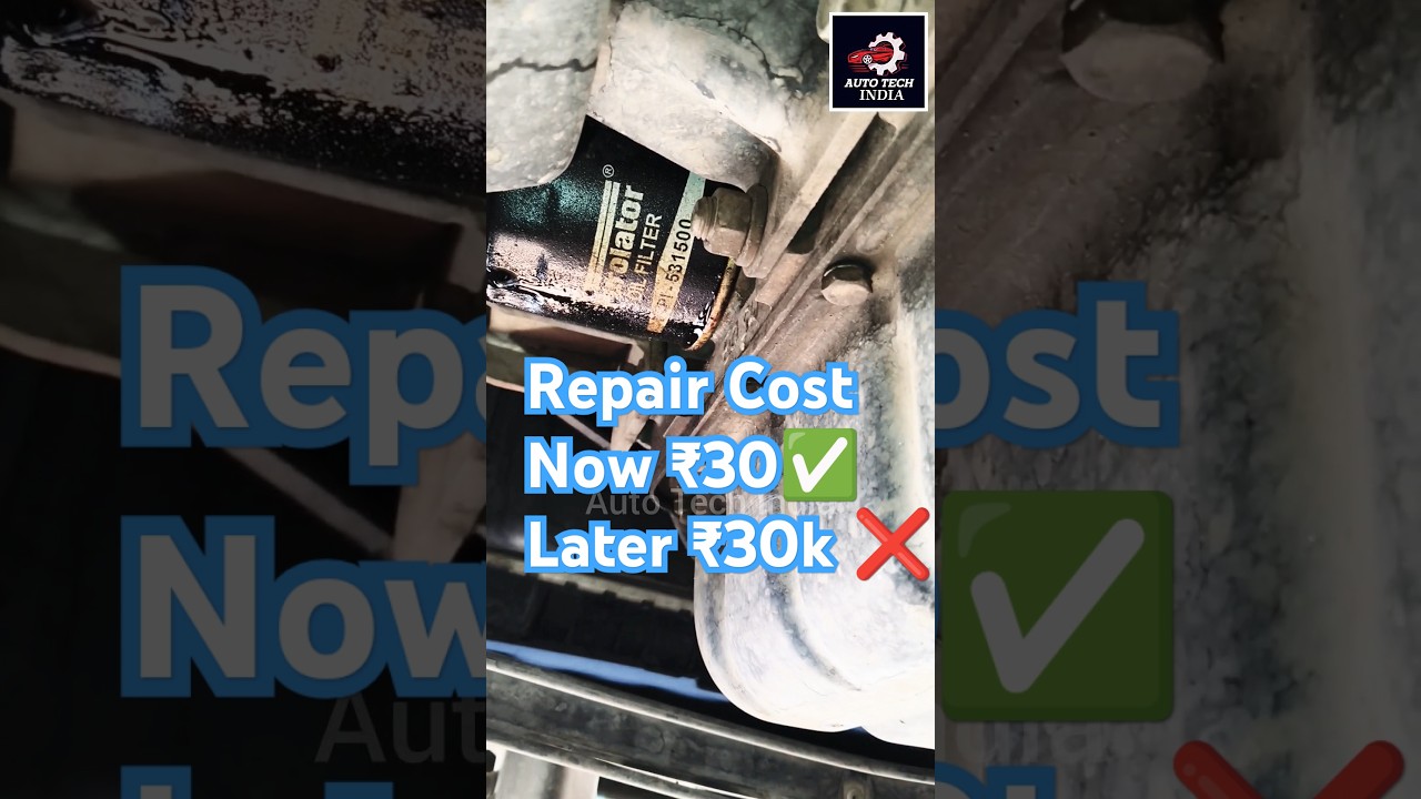 Engine oil leak | Oil filter leakage kaise thik kre , Minior leak 